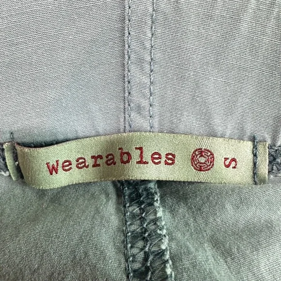 XCVI WEARABLES Acker Slim Pants Poplin Pull On Cargo Teal Women's S Utility Boho - Picture 6 of 7